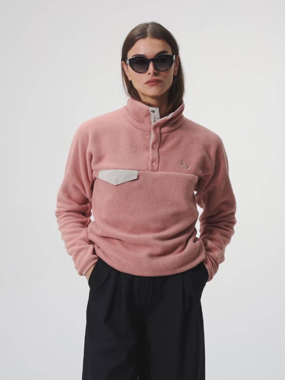 Pinqponq Fleece Pullover - Ash pink (Unisex) Angebote