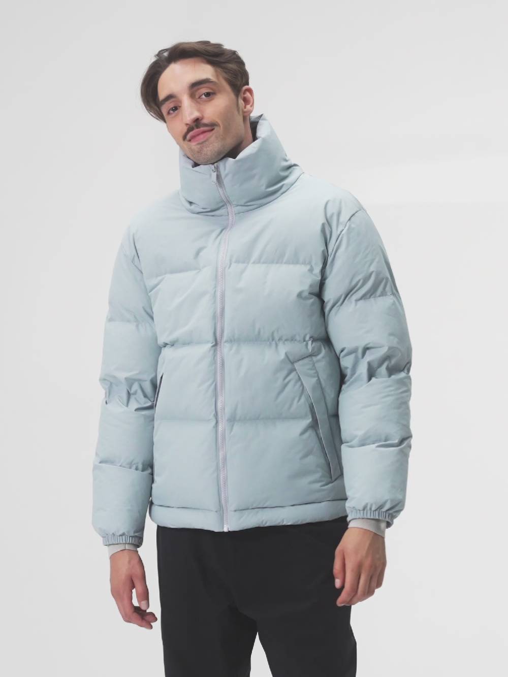 Pinqponq Puffer Jacket - Iced Grey (Unisex) Fabrikverkauf