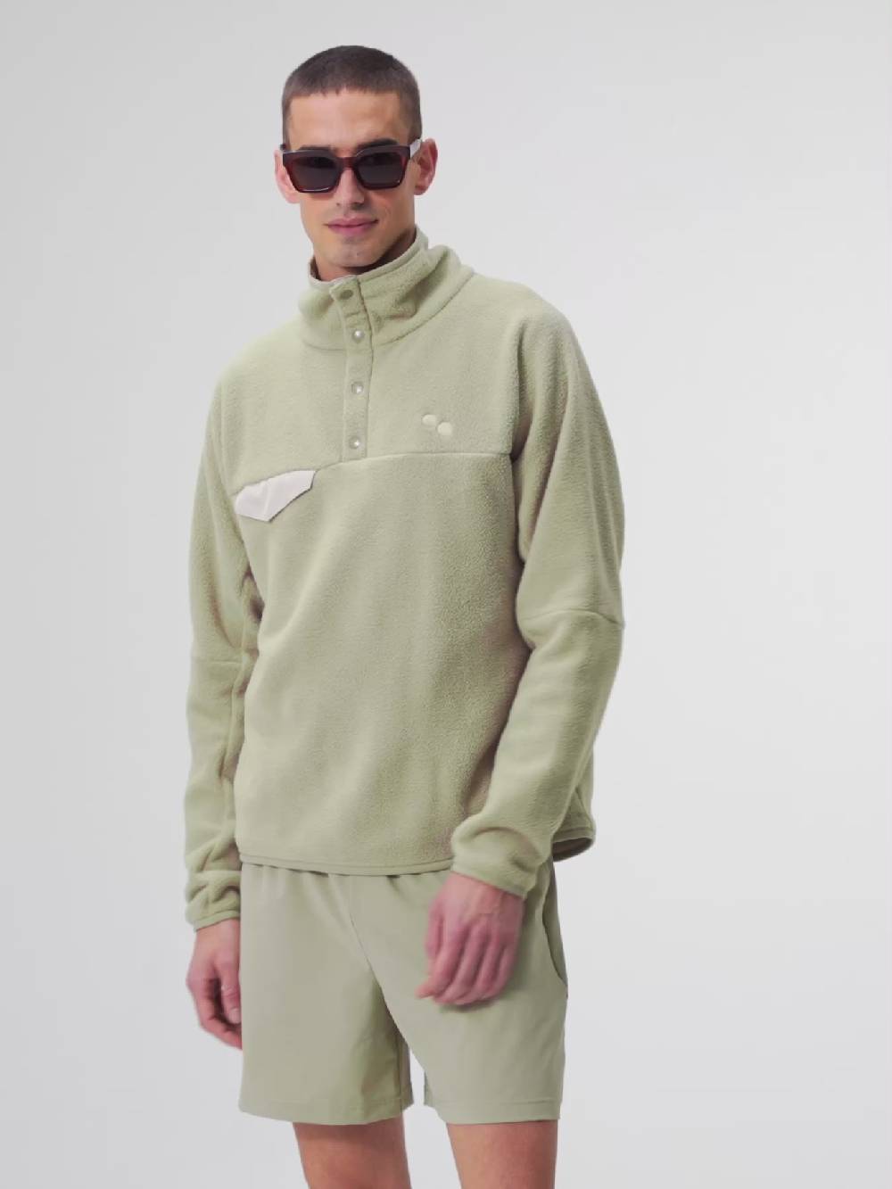 Pinqponq Fleece Pullover - Reed Olive (Unisex) Blitzverkäufe