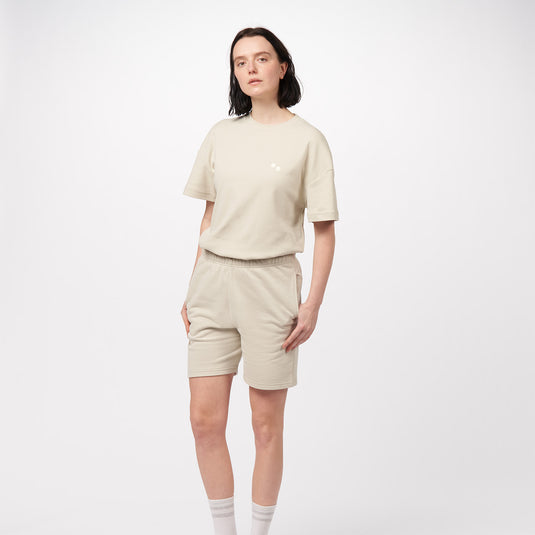Pinqponq Sweatshort - Cliff Beige (Unisex) Outlet