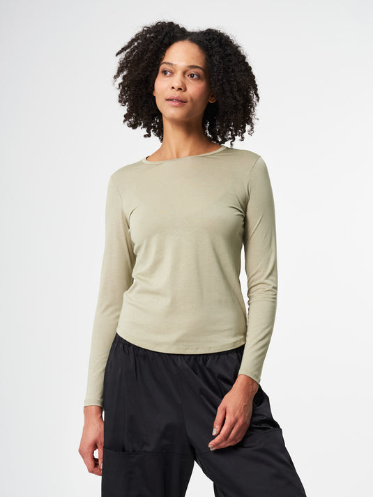 Pinqponq Longsleeve TENCEL™ - Wooden Olive (Female) Begrenztes Angebot