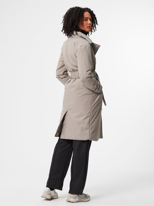 Pinqponq Padded Trench Coat - Cement Taupe (Unisex) Günstiger Verkauf