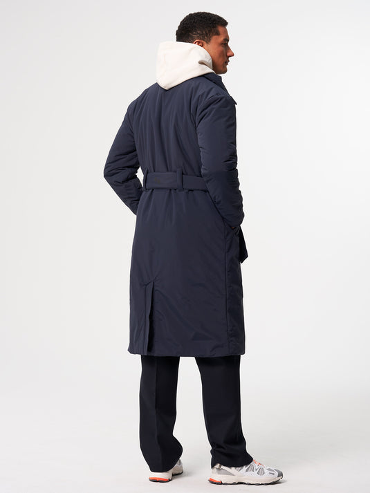 Pinqponq Padded Trench Coat - Fjord Navy (Unisex) Fabrikverkauf
