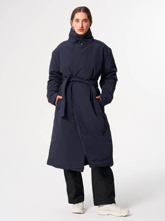 Pinqponq Padded Trench Coat - Fjord Navy (Unisex) Fabrikverkauf