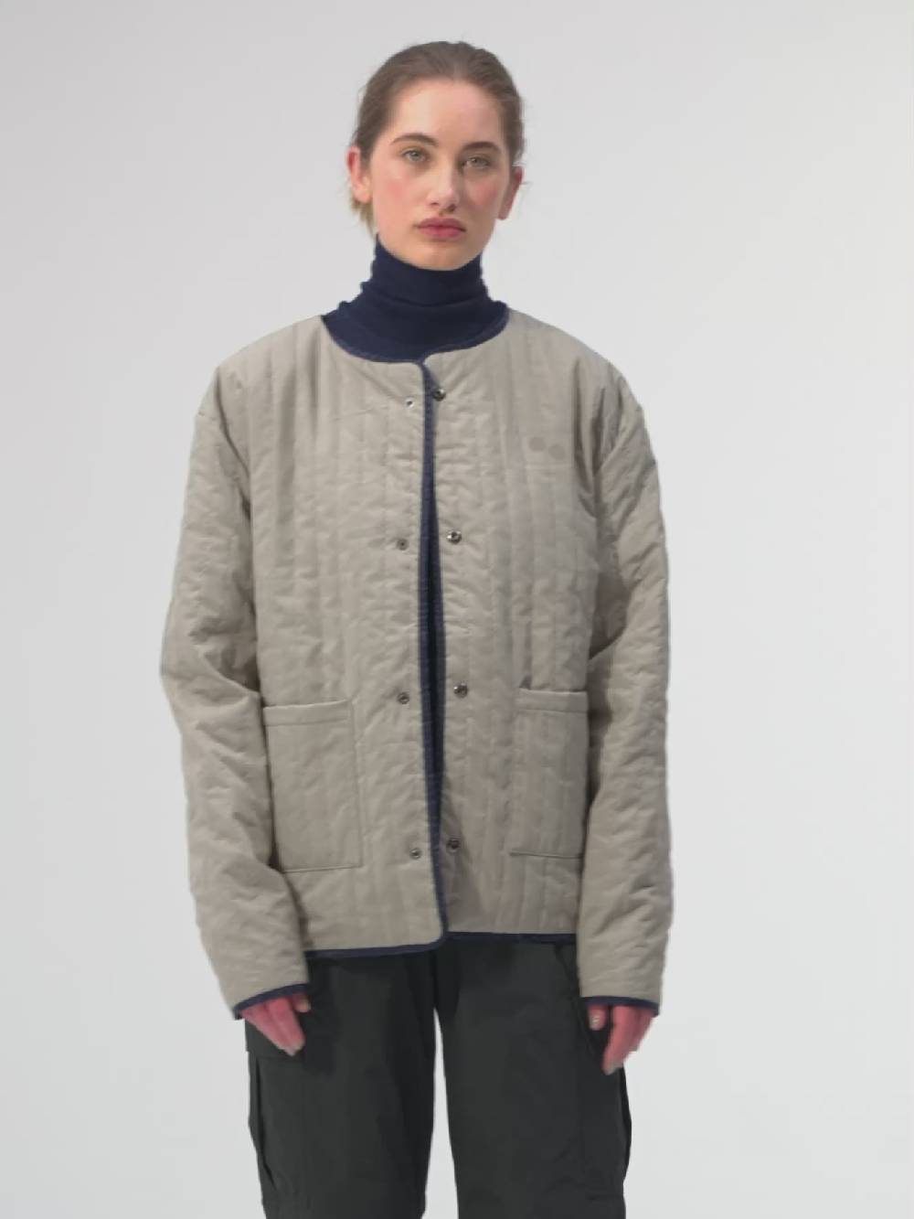 Pinqponq Reversible Jacket - Tune Navy (Unisex) Zeitlich begrenztes Angebot