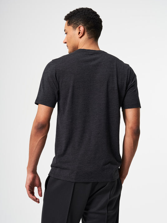 Pinqponq T-Shirt Merino - Dark Grey Melange (Male) Schlussverkauf