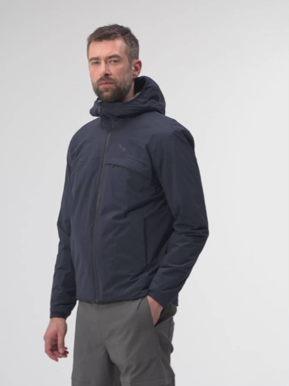 Pinqponq Hoodie Jacket - Fjord Navy (Male) Fabrikverkauf