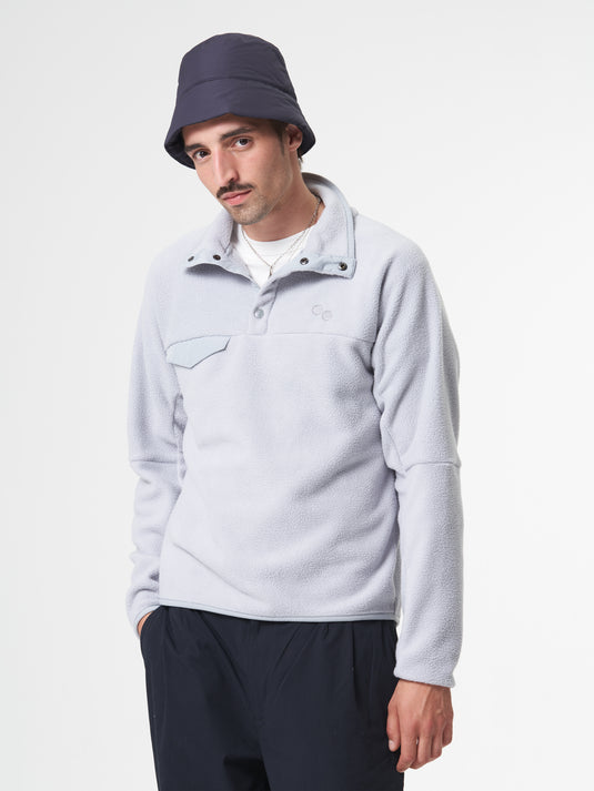 Pinqponq Fleece Pullover - Iced Grey (Unisex) Outlet