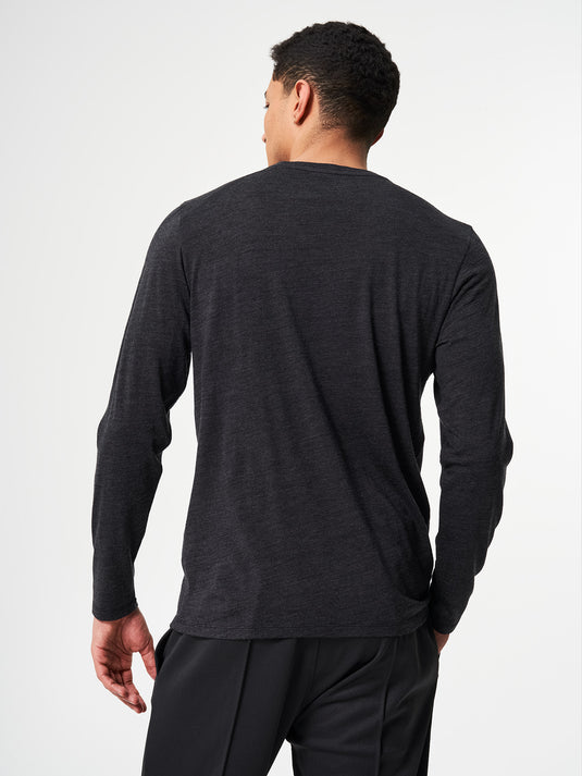 Pinqponq Longsleeve Merino - Dark Grey Melange (Male) Verkauf
