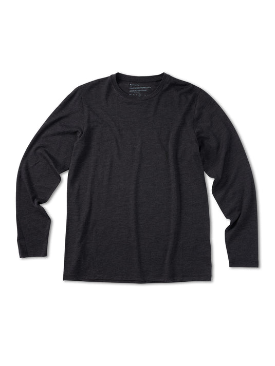 Pinqponq Longsleeve Merino - Dark Grey Melange (Male) Verkauf