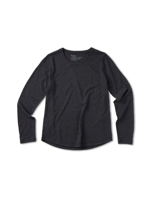 Pinqponq Longsleeve Merino - Dark Grey Melange (Female) im Angebot