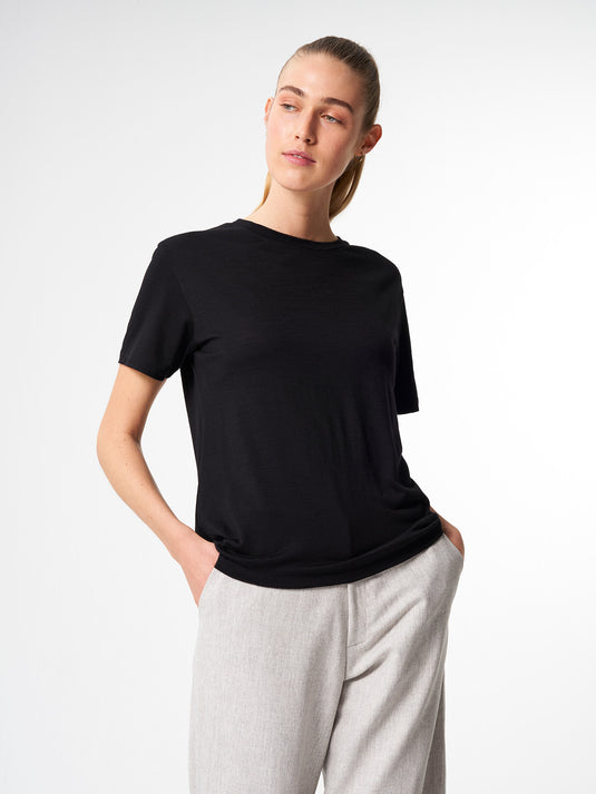 Pinqponq T-Shirt Merino - Sheep Black (Female) Günstiger Verkauf