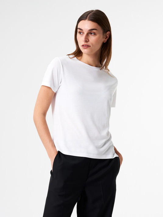 Pinqponq T-Shirt TENCEL™ - Wooden White (Female) Fabrikverkauf