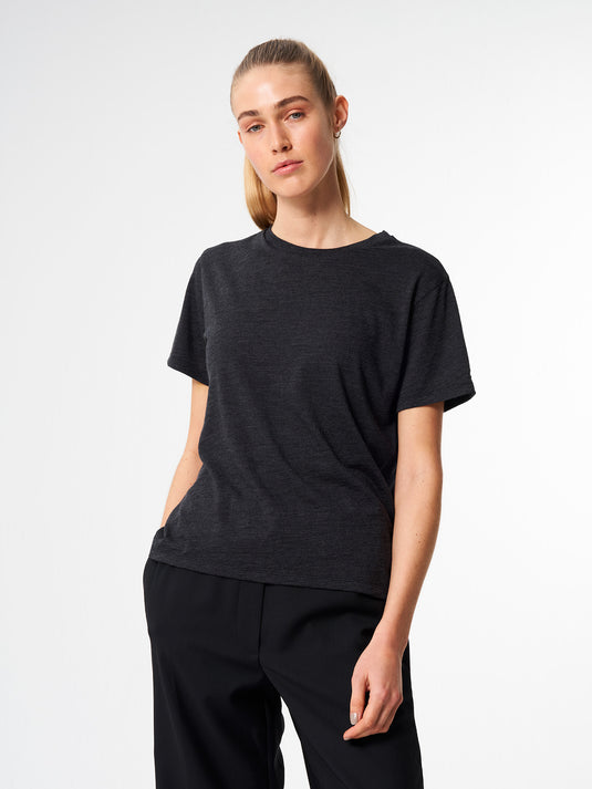 Pinqponq T-Shirt Merino - Dark Grey Melange (Female) Blitzverkäufe