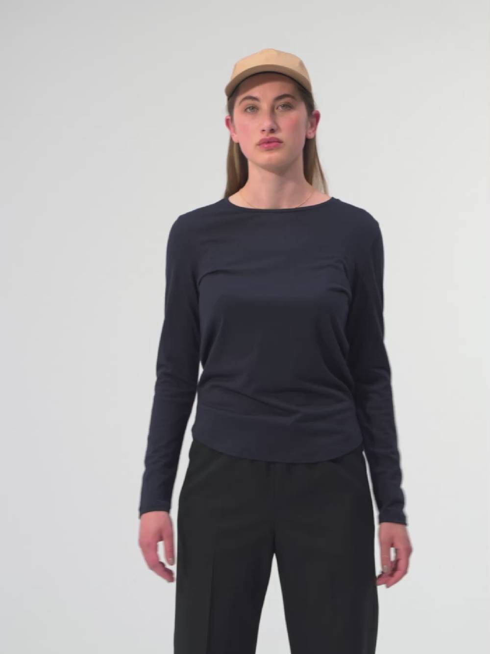 Pinqponq Longsleeve Merino - Sheep Navy (Female) Outlet