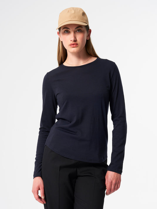 Pinqponq Longsleeve Merino - Sheep Navy (Female) Outlet