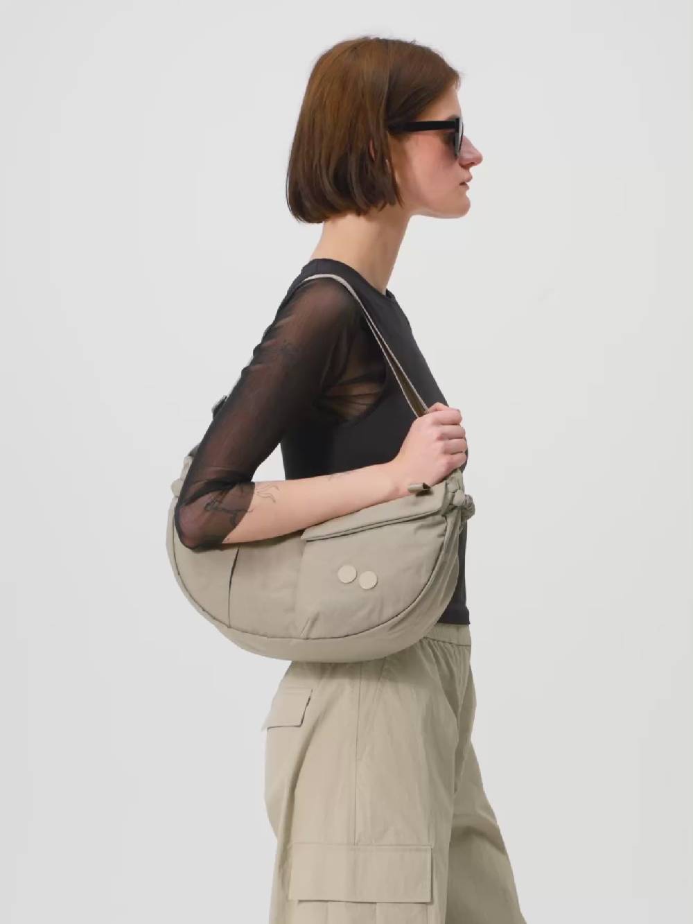 Pinqponq Krumm Medium - Crinkle Taupe Fabrikverkauf