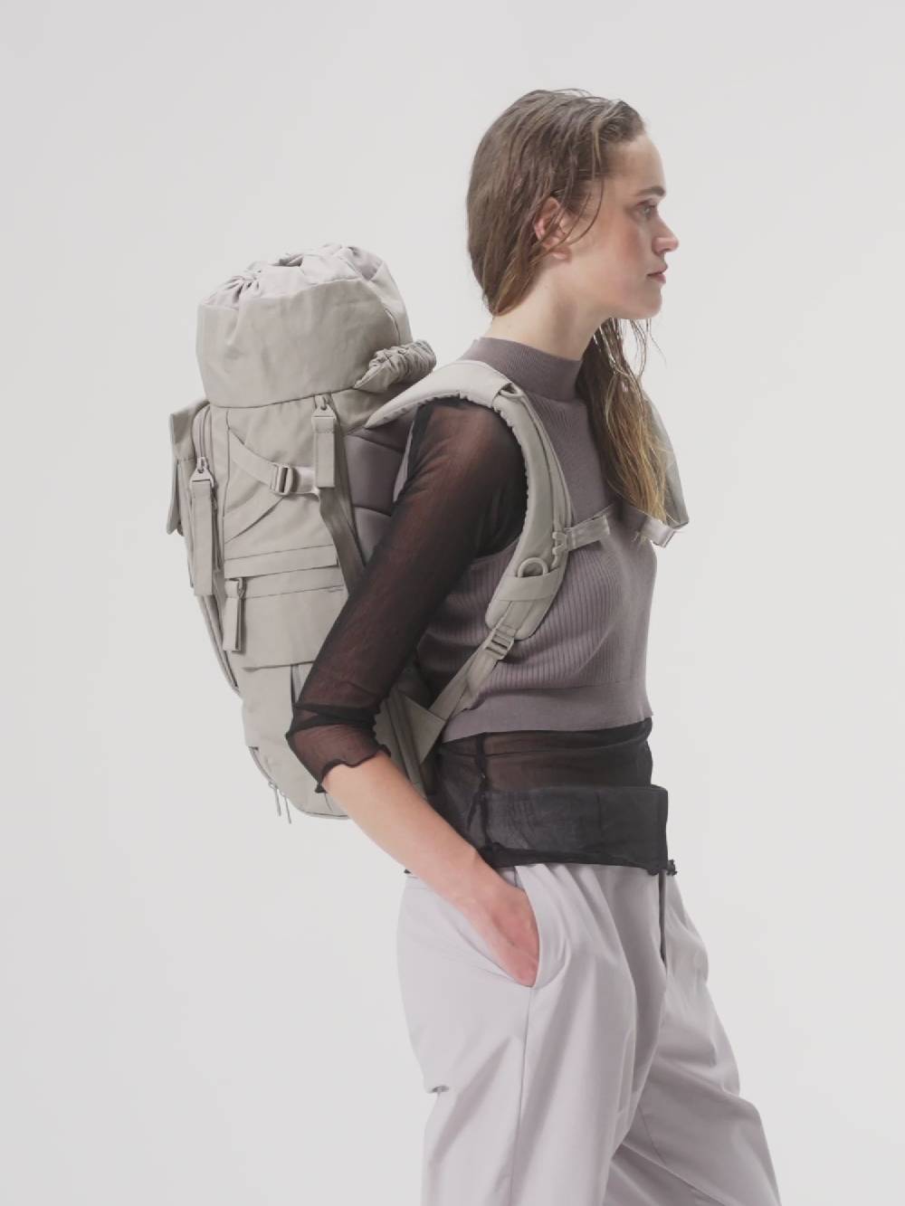 Pinqponq Blok Medium - Crinkle Taupe Auslauf