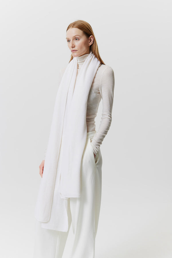 Prinz Berlin Kaschmir Schal Fine Knit Off-White Hotsell