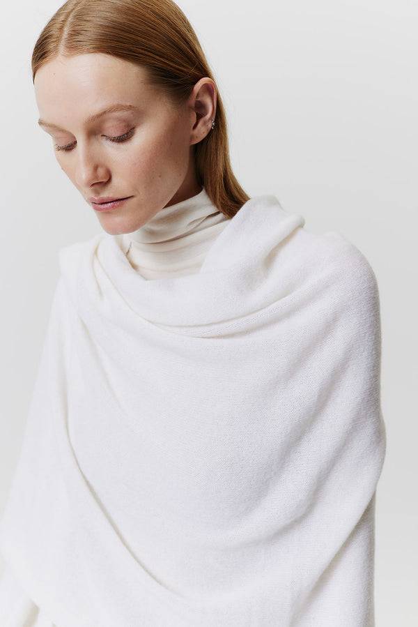 Prinz Berlin Kaschmir Schal Fine Knit Off-White Hotsell