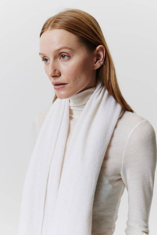 Prinz Berlin Kaschmir Schal Fine Knit Off-White Hotsell