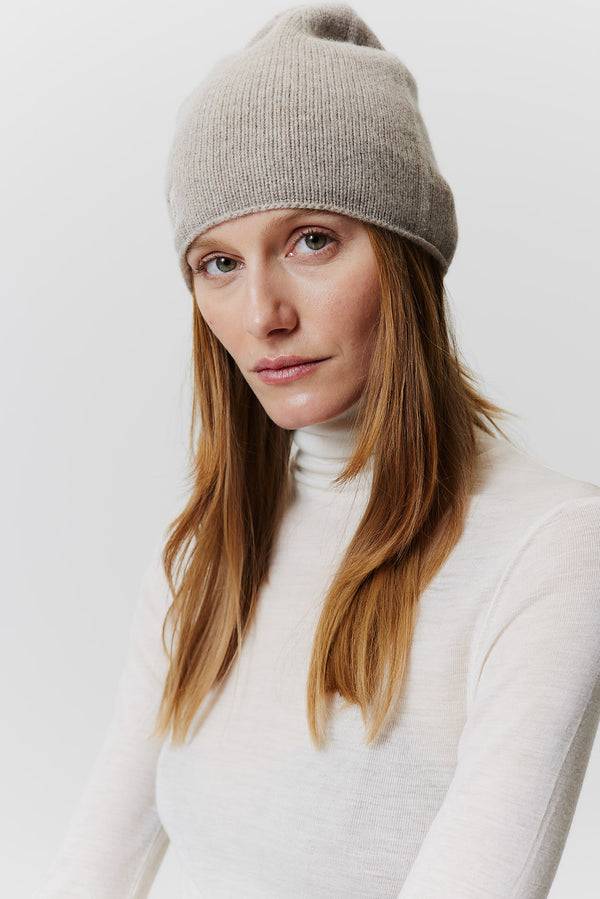 Prinz Berlin Kaschmir Beanie Fine Knit Beige Online