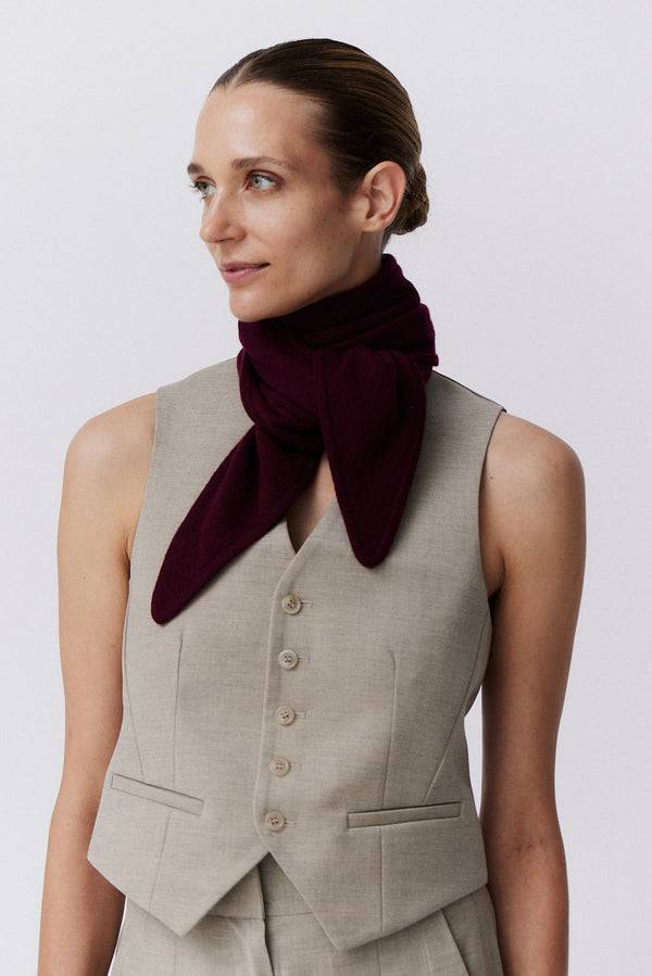 Prinz Berlin Kaschmir Bandeau Fine Knit Bordeaux Verkauf