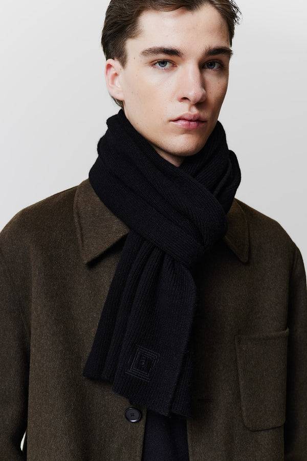 Prinz Berlin Kaschmir Schal Classic Knit Schwarz