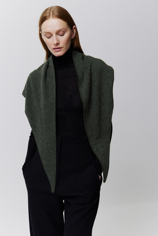 Prinz Berlin Kaschmir Triangle Fine Knit Grün Blitzverkäufe