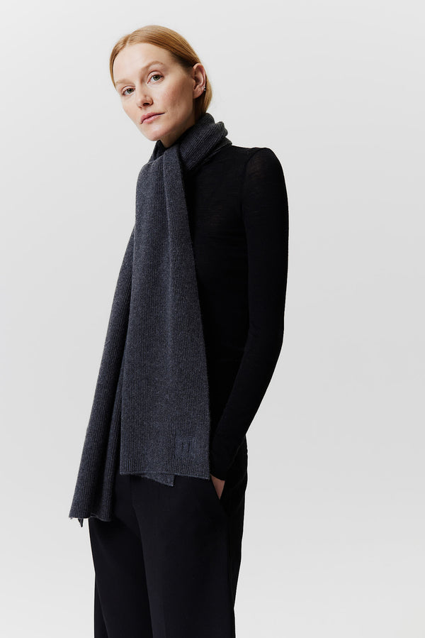 Prinz Berlin Kaschmir Schal Classic Knit Graphit