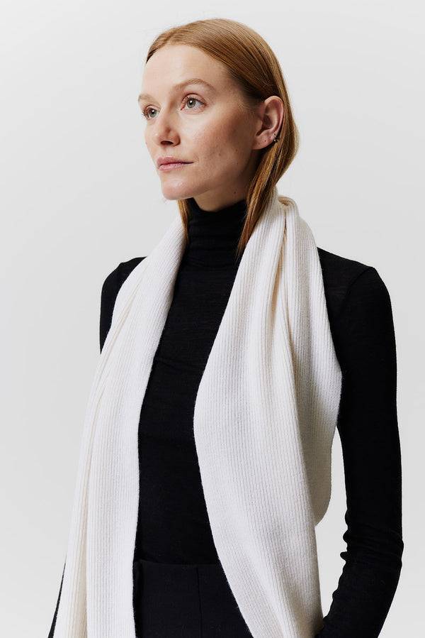 Prinz Berlin Kaschmir Schal Classic Knit Off-White Online