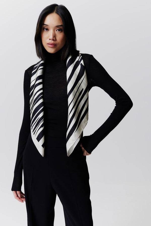 Prinz Berlin Seidentuch Zebra 90 Schwarz Outlet