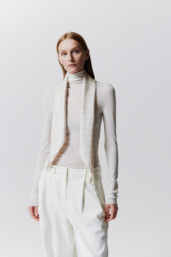 Prinz Berlin Seidentuch Illusion 90 Off-White Verkauf