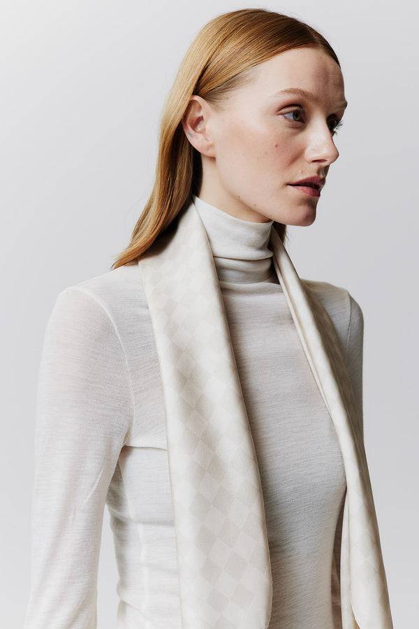 Prinz Berlin Seidentuch Illusion 90 Off-White Verkauf