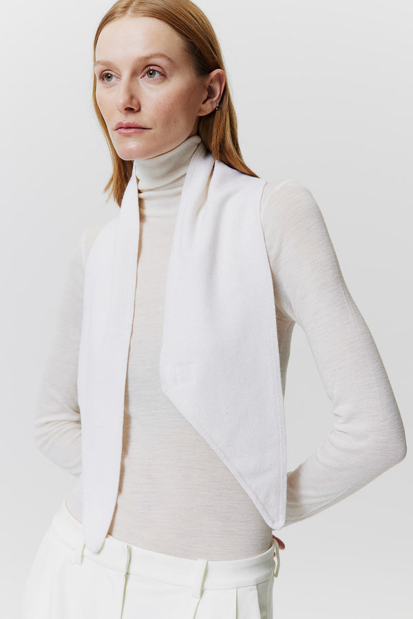 Prinz Berlin Kaschmir Bandeau Fine Knit Off-White Günstiger Verkauf