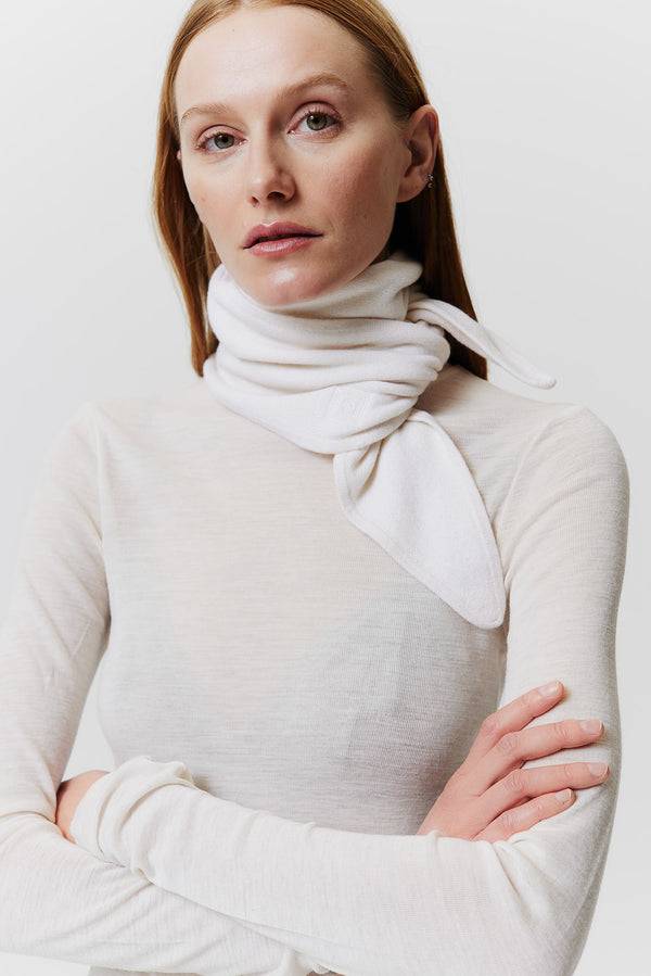 Prinz Berlin Kaschmir Bandeau Fine Knit Off-White Günstiger Verkauf