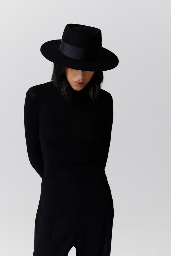 Prinz Berlin Merino 344 Hut Short Brim Schwarz Hotsell