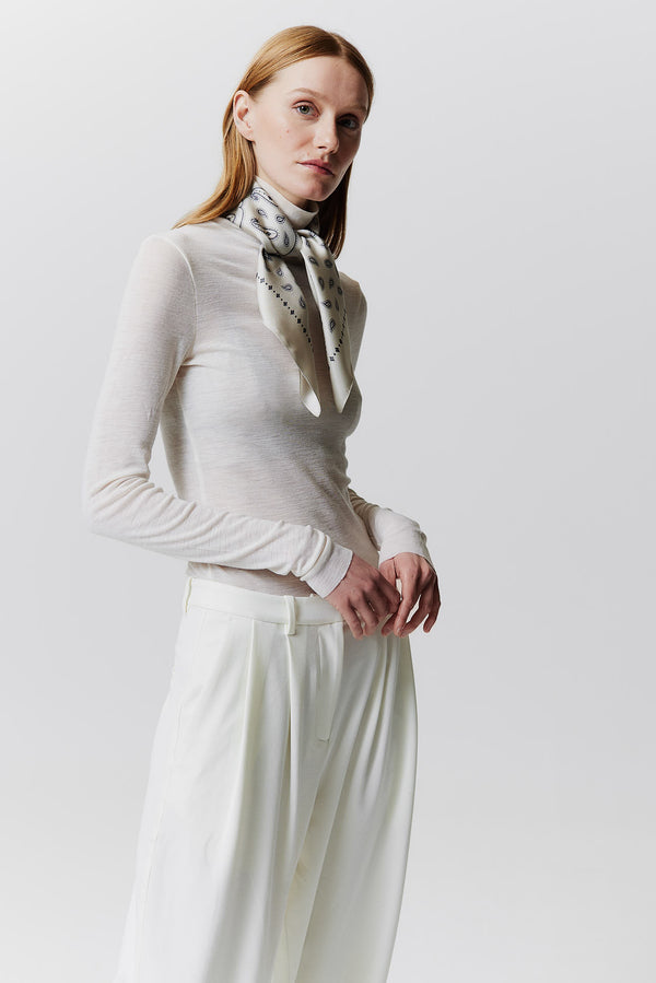 Prinz Berlin Seidentuch Paisley 70 Off-White Günstiger Verkauf