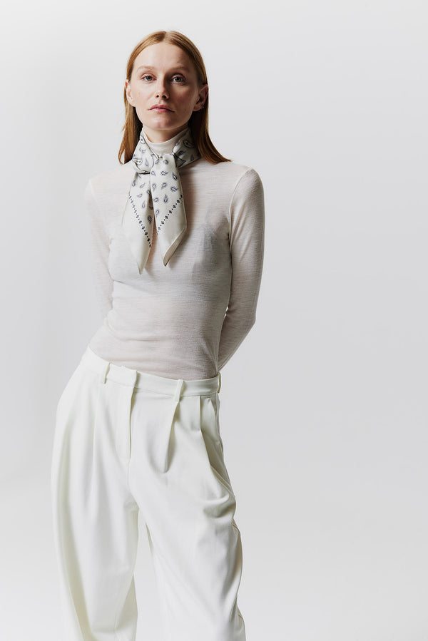 Prinz Berlin Seidentuch Paisley 70 Off-White Günstiger Verkauf