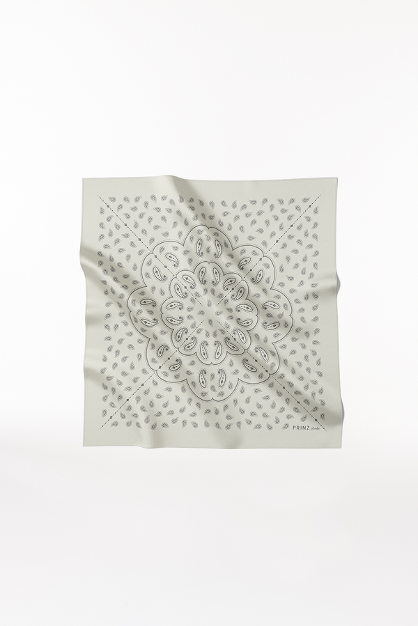 Prinz Berlin Seidentuch Paisley 90 Off-White Fabrikverkauf