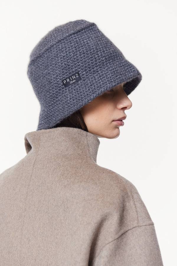 Prinz Berlin Kaschmir Bucket Hat Hand Crochet Grau Angebote