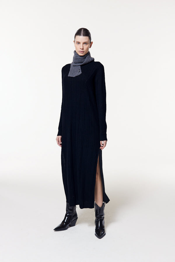 Prinz Berlin Kaschmir Kurzschal Hand Knit Grau Hotsell
