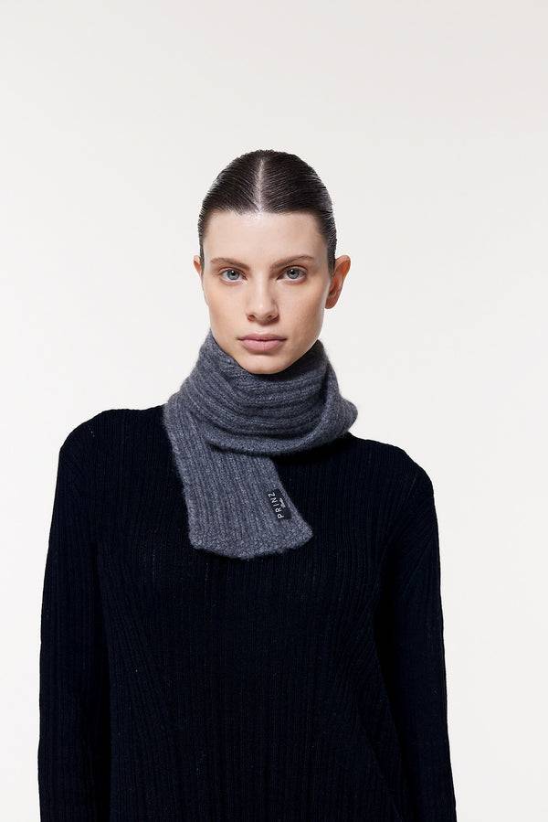 Prinz Berlin Kaschmir Kurzschal Hand Knit Grau Hotsell