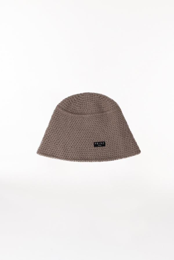 Prinz Berlin Kaschmir Bucket Hat Hand Crochet Beige Günstiger Verkauf