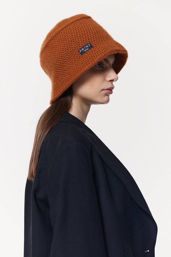 Prinz Berlin Kaschmir Bucket Hat Hand Crochet Karamell Angebote