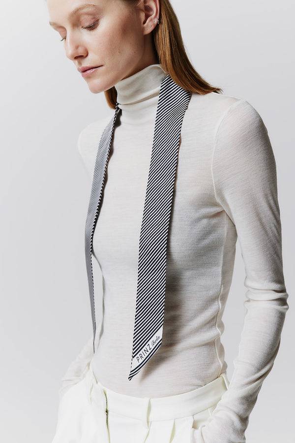 Prinz Berlin Seidentwilly Stripes in Off-White Blitzverkäufe