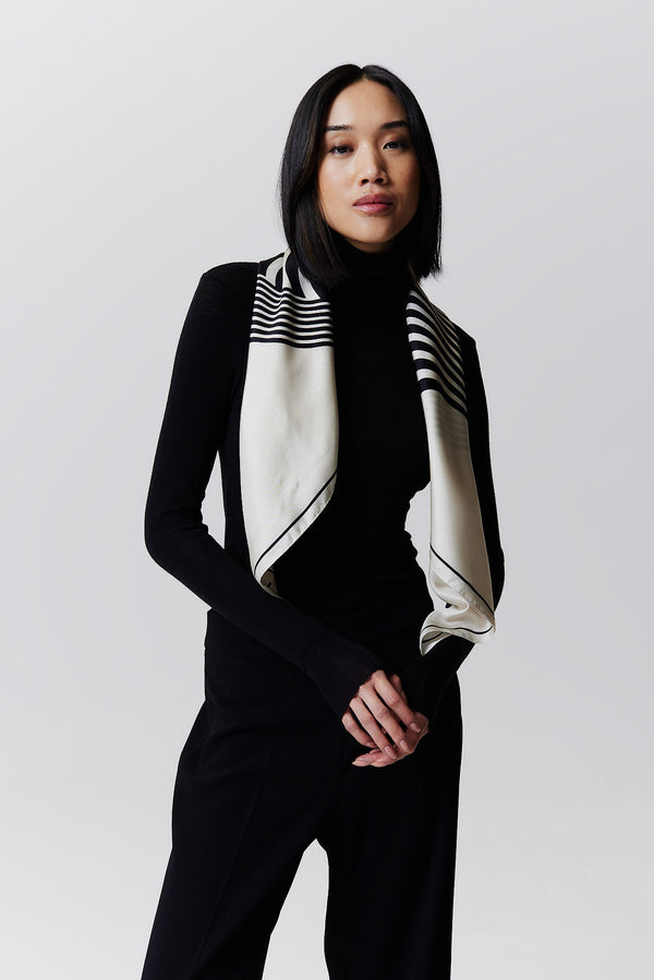 Prinz Berlin Seidentuch Swirl 90 Off-White Auslauf