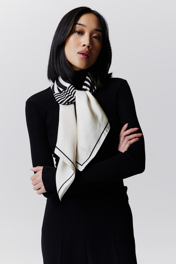 Prinz Berlin Seidentuch Swirl 90 Off-White Auslauf