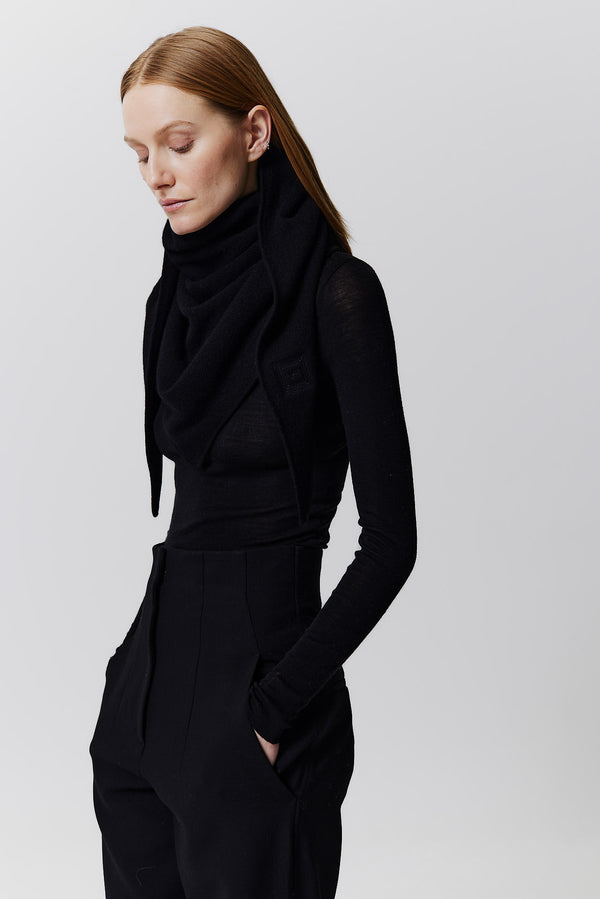 Prinz Berlin Kaschmir Triangle Fine Knit Schwarz Online