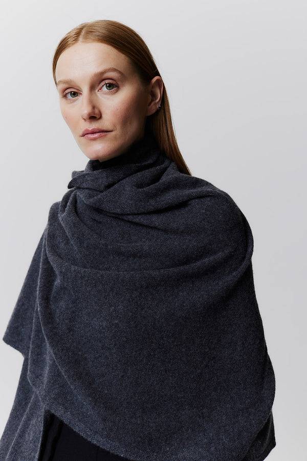 Prinz Berlin Kaschmir Schal Fine Knit Graphit Auslauf